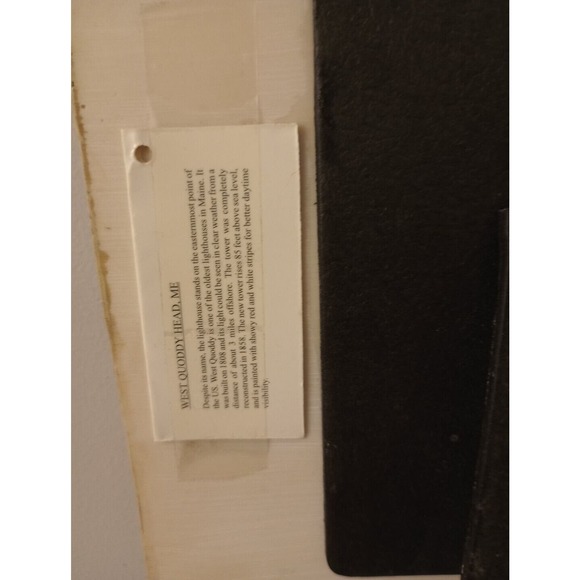 ⏰West Quoddy Head, ME Lighthouse Art Plaque 3D Tile Donna Elias Table or Hang - Picture 5 of 6